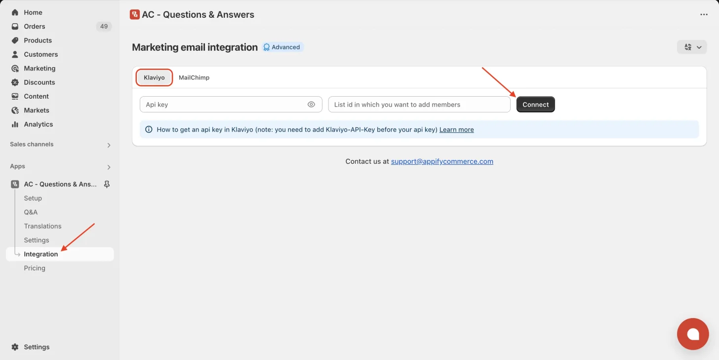 Setup mailchimp 2