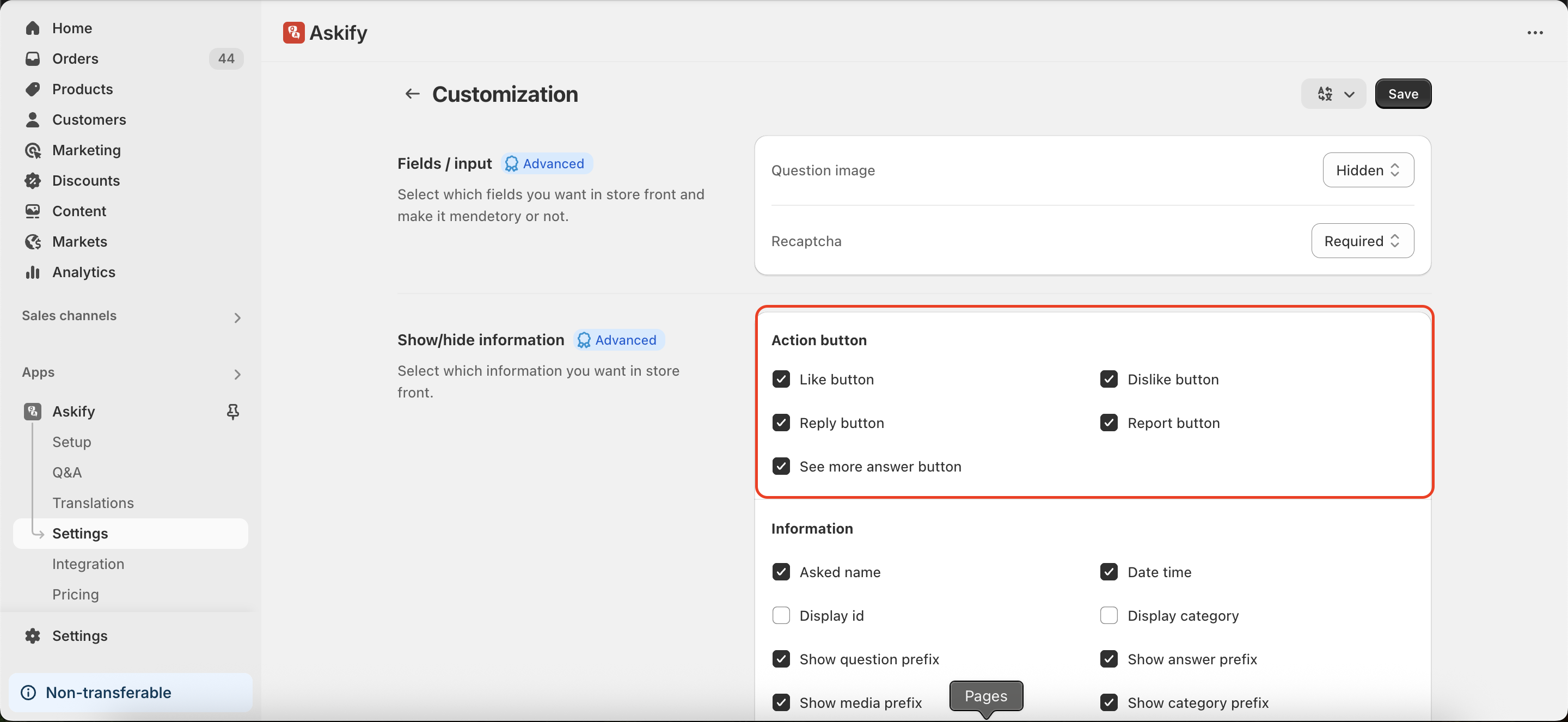 Customize Widget Text