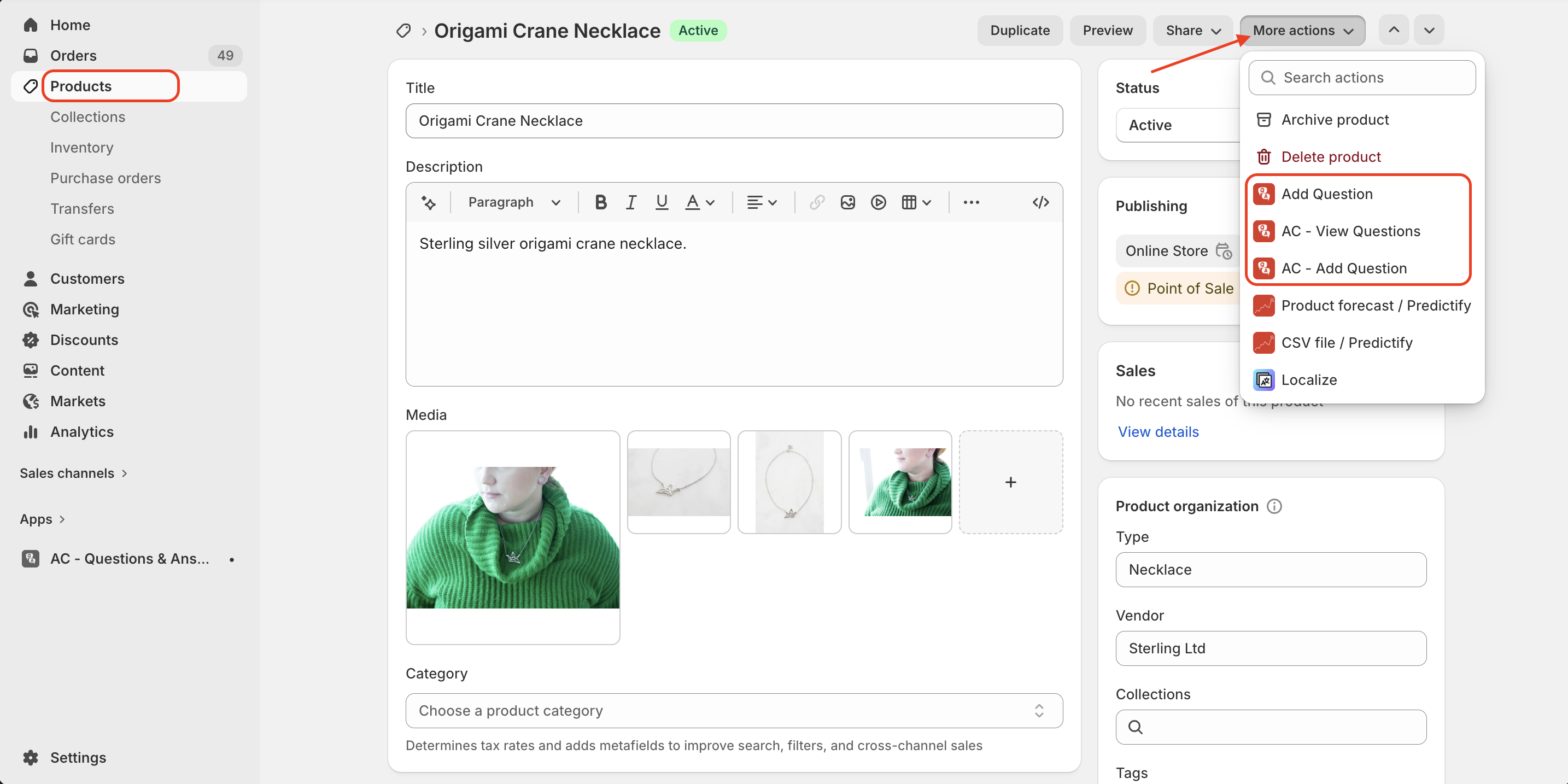 Single question delete 1