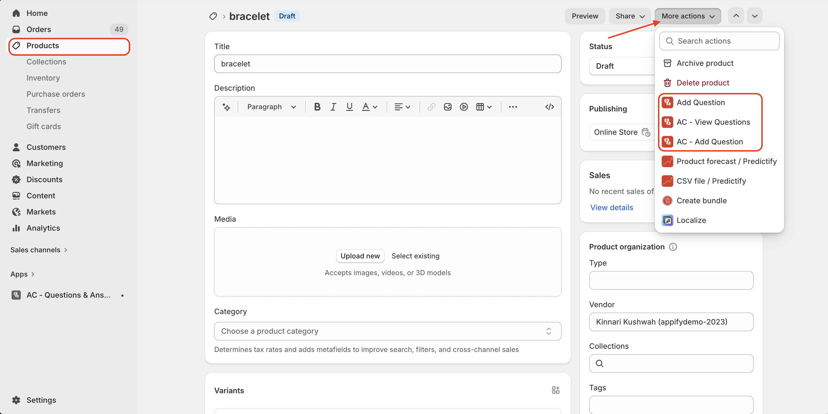 Single question delete 1