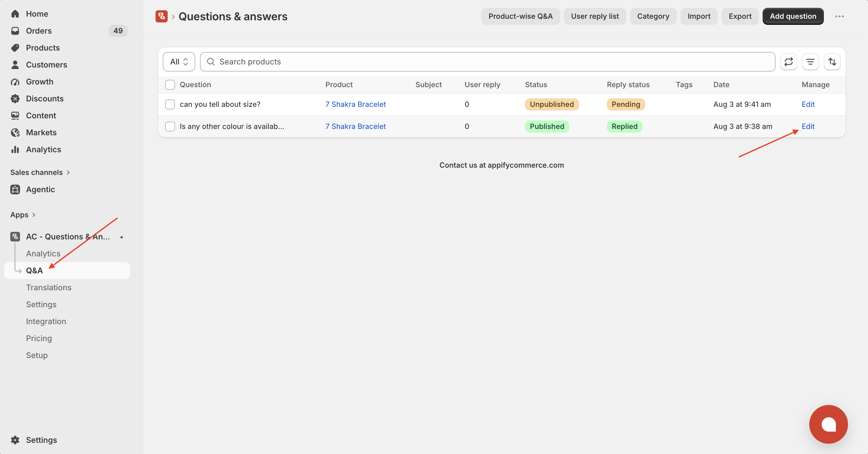 Update questions visibility 1