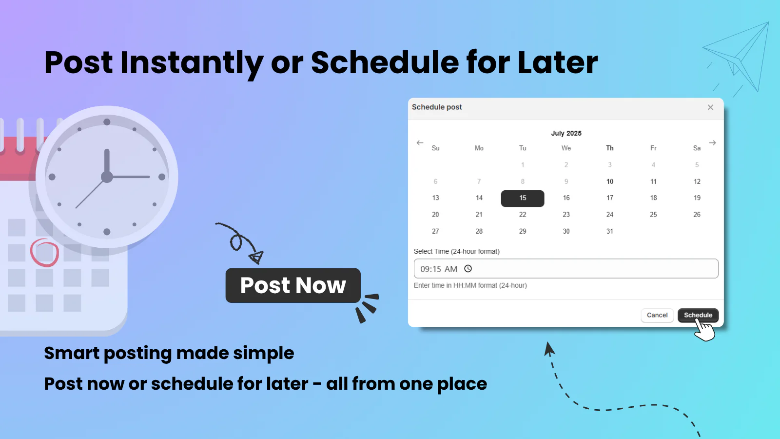 SchedulSmart – AI Auto Post App