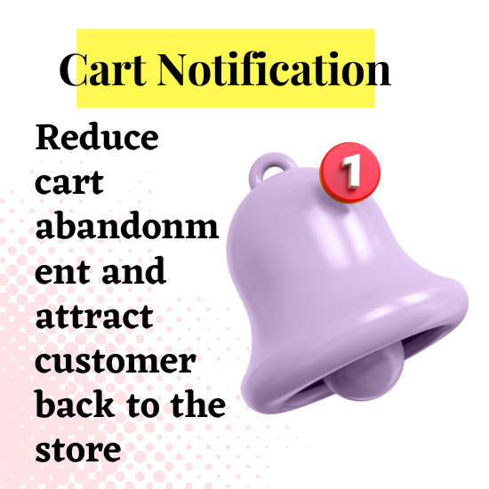 Cart notifications for shopify store